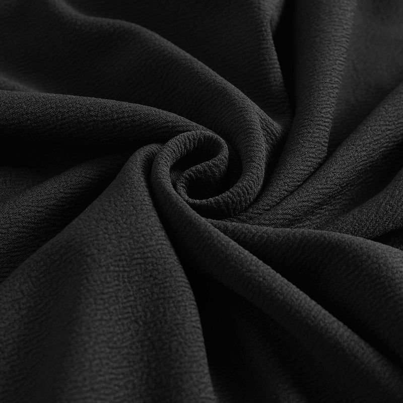 YATHON Women's Vintage Floral Flared A-Line Swing Casual Party Dresses with Pockets (M, YT018-Black Solid D) - Image 3